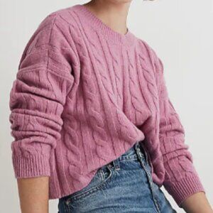Madewell (Re)sourced Cashmere Cable-Knit Crop Sweater